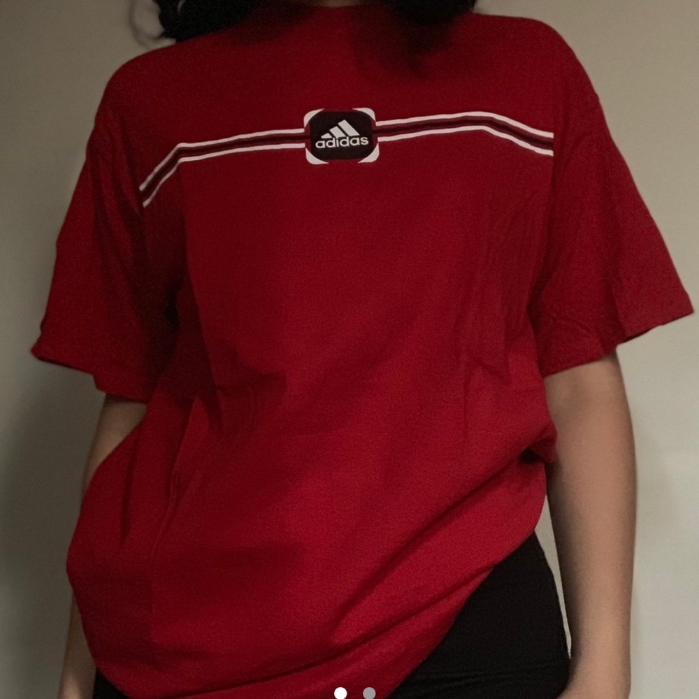 red adidas t-shirt